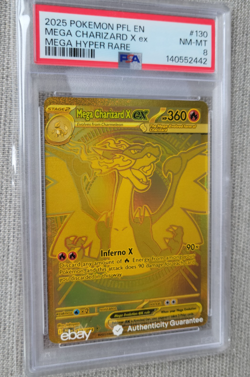 2025 POKEMON PFL EN-PHANTASMAL FLAMES MEGA CHARIZARD X EX PSA 8 - FUTURE GRAIL! - Image 1