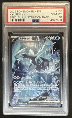 2025 Pokemon Black Bolt Kyurem ex Special Illustration Rare #165/086 PSA 10 - Image 1
