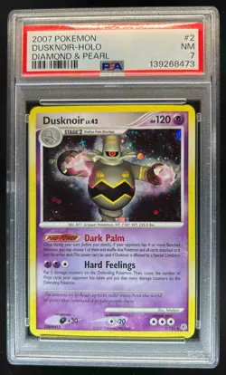 2007 Pokemon Diamond & Pearl Dusknoir Holo #2/130 PSA 7 - Image 1