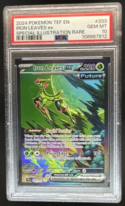2024 Pokemon Temporal Forces Iron Leaves ex #203/162 PSA 10 - Image 1