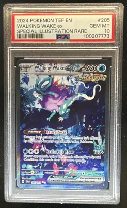 2024 Pokemon Walking Wake ex Special Illustration Rare #205/162 PSA 10 - Image 1