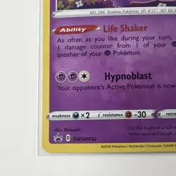 Pokemon Gengar Promo SWSH052 S&S Black Star Holo Rare - Image 3