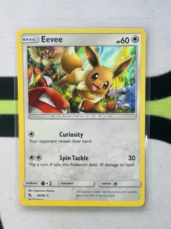 Pokemon Eevee 48/68 Holo Rare Sun & Moon Hidden Fates NM - Image 1