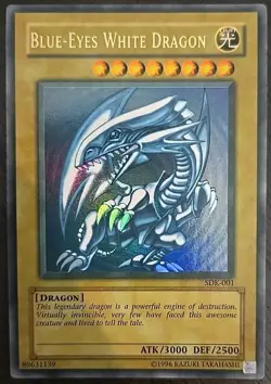 Blue-Eyes White Dragon SDK-001 Faded Misprint LP - Image 1