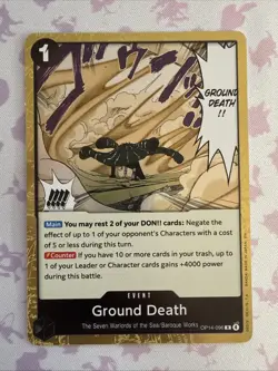Ground Death OP14-096 The Azure Sea's Seven Foil English One Piece R Rare - Image 1