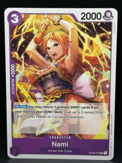 One Piece Card Game - Nami (2nd Anniversary) OP09-070 UC - NM - Image 1