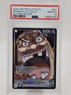 2024 One Piece OP09 Marshall D Teach Leader Alternate Art PSA 10 - Image 1