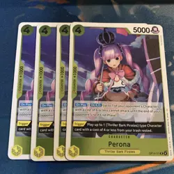 One Piece - Perona Foil OP14-111 Playset (x4) - The Azure Sea's Seven NM - Image 1