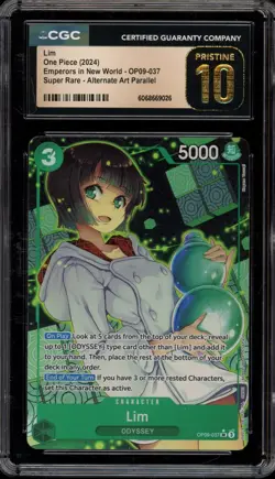 One Piece CCG Lim Emperors/New World Alt Art Super Rare OP09-037 CGC 10 Pristine - Image 1