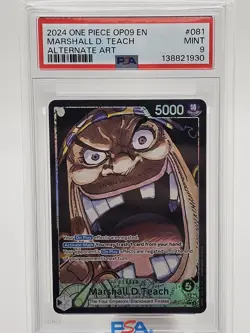 2024 One Piece OP09 Marshall D Teach Leader Alternate Art PSA 9 - Image 1