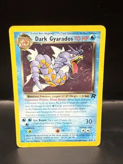 Pokemon Dark Gyarados Unlimited Team Rocket 8/82 Pokemon TCG Holo Swirl - Image 1