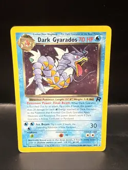 Pokemon Dark Gyarados Unlimited Team Rocket 8/82 Pokemon TCG Holo Swirl - Image 2