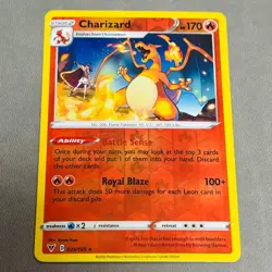 Pokemon TCG SWSH Vivid Voltage Charizard 25/185 Reverse Holo Rare - NM - Image 1