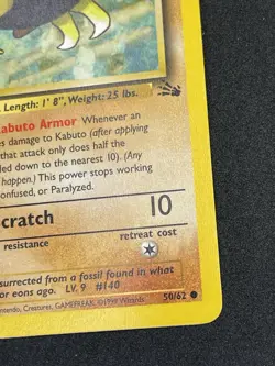 Pokemon TCG Kabuto Fossil 1st Edition 50/62 NM to MINT HIGH GRADE card WOTC - Image 5