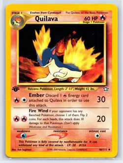 Quilava (46) 46 - Pokemon Neo Genesis - Uncommon 1st Edition - MP - Image 1