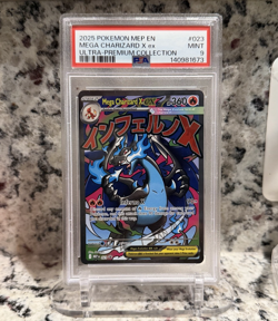 2025 POKEMON MEP EN-ME BLACK STAR PROMO #023 MEGA CHARIZARD X EX PSA 9 - Image 1