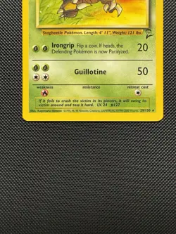 Pokemon TCG Pinsir 29/130 Base Set 2 Rare Near Mint 1999 WoTC - Image 4