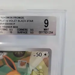 Eevee #173 Prismatic Evolutions Pokemon Center Exclusive Stamped Promo BGS 9 - Image 3