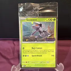 2025 Pokemon Phantasmal Flames, Genesect Stamped cosmic Promo #008 [sealed] - Image 1
