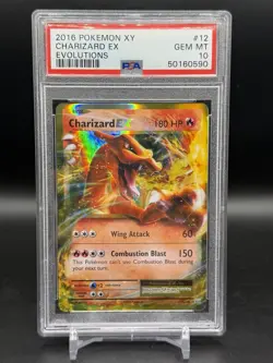 PSA 10 Charizard EX 12/108 XY Evolutions Pokemon English Ultra Rare 2016 Gem - Image 1