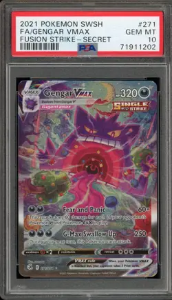 Pokemon Gengar VMAX Fusion Strike Secret Rare Full Alt Art #271 PSA 10 Gem Mint - Image 1