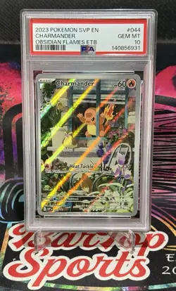 Pokemon Charmander 044 Black Star Promo Obsidian Flames Illustration Rare PSA 10 - Image 1