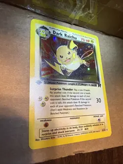 2000 Pokemon Team Rocket Dark Raichu Holo 1st Edition #83 - Image 3