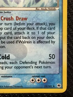 Pokemon TCG Walrein EX Hidden Legends Reverse Holo Stamped 15/101 2004 - Image 5