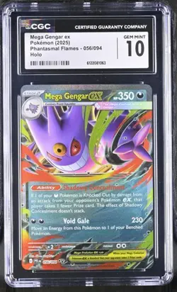 Mega Gengar X EX *CGC 10* Holo *Phantasmal Flames* #56 *2025* Pokemon - Image 1