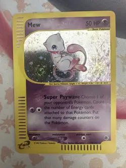 Mew 019/165 Expedition Base Set Holo Ultra Rare Pokemon e-reader NM w/ swirl - Image 1