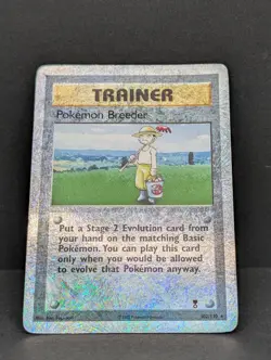Pokemon Breeder 102/110 Legendary Collection Reverse Holo Rare TCG Trainer MP+ - Image 3