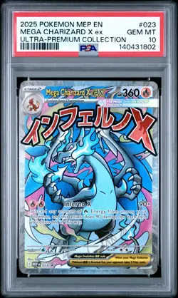Mega Charizard X Ex Pokemon Mep En-Me Black Star Promo #023 PSA 10 Gem Mint - Image 1