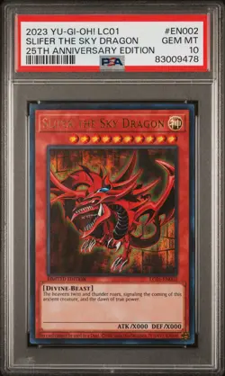 Slifer The Sky Dragon LC01-EN002 Ultra Rare Yugioh PSA 10 *478 - Image 1