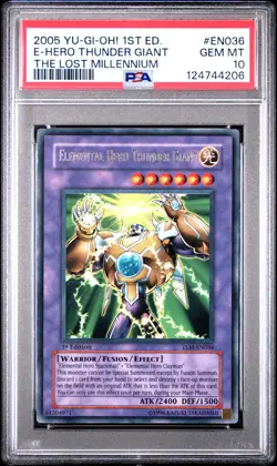 Elemental Hero Thunder Giant TLM-EN036 Ultra Rare 1st Edition Yugioh PSA 10 *206 - Image 1