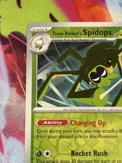 Pokemon Destined Rivals #20/182 Team Rocket's Spidops Reverse Holo - Image 2