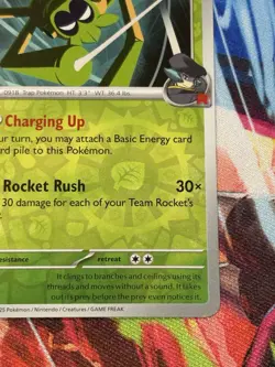 Pokemon Destined Rivals #20/182 Team Rocket's Spidops Reverse Holo - Image 5