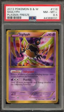 Pokemon Sigilyph Plasma Freeze Holo Secret Rare #118 PSA 8.5 - Image 1