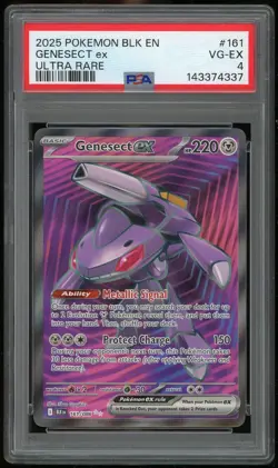 Pokemon Genesect ex Full Art Holo Ultra Rare 161/086 Black Bolt PSA 4 VG-EX - Image 1