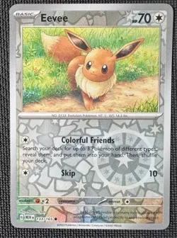 EEVEE 133/165 REVERSE HOLO COMMON 151 POKEMON REVERSE HOLO NM - Image 1