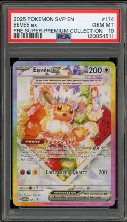 Pokemon Eevee ex Prismatic Evolutions Super Premium Coll Promo SVP EN 174 PSA 10 - Image 1