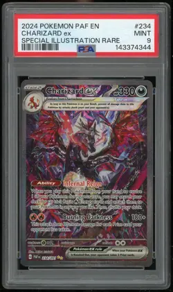 Pokemon Charizard ex Special Illustration Rare 234/091 Paldean Fates PSA 9 - Image 1