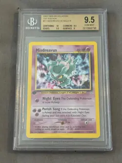 Misdreavus 1st Edition Holo 11/64 Pokemon Neo Revelation SWIRL - BGS 9.5 (Pop 2) - Image 3
