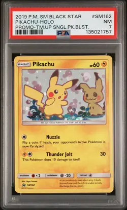 Pikachu Holo SM162/181 Team Up Single Pack Blisters Pokemon PSA 7 *757 - Image 1