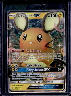 2019 Pokemon Sun & Moon Unbroken Bonds Dedenne Holo #57/214 - Image 1