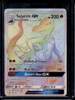 2017 Pokemon Sun & Moon Burning Shadows Salazzle GX #151/147 - Image 1