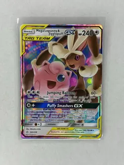 Pokemon Mega Lopunny & Jigglypuff GX 165/236 Cosmic Eclipse TAG TEAM Card NM - Image 1