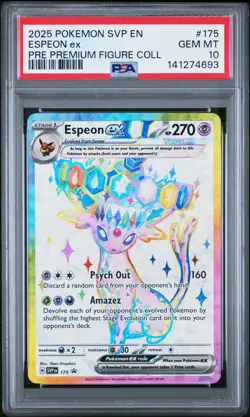2025 POKEMON SVP EN-SV BLACK STAR PROMO #175 ESPEON EX PSA 10 - Image 1
