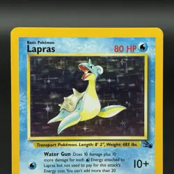 Lapras 10/62 Holo Rare Card - Pokemon TCG Fossil Set WOTC Vintage 1999 NM - Image 2