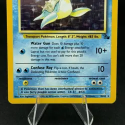Lapras 10/62 Holo Rare Card - Pokemon TCG Fossil Set WOTC Vintage 1999 NM - Image 3