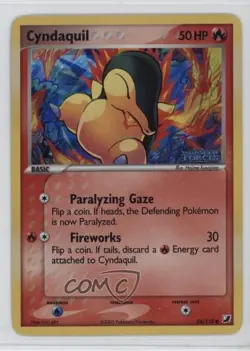Cyndaquil Reverse Foil Pokemon EX Unseen Forces #54 2005 - Image 1